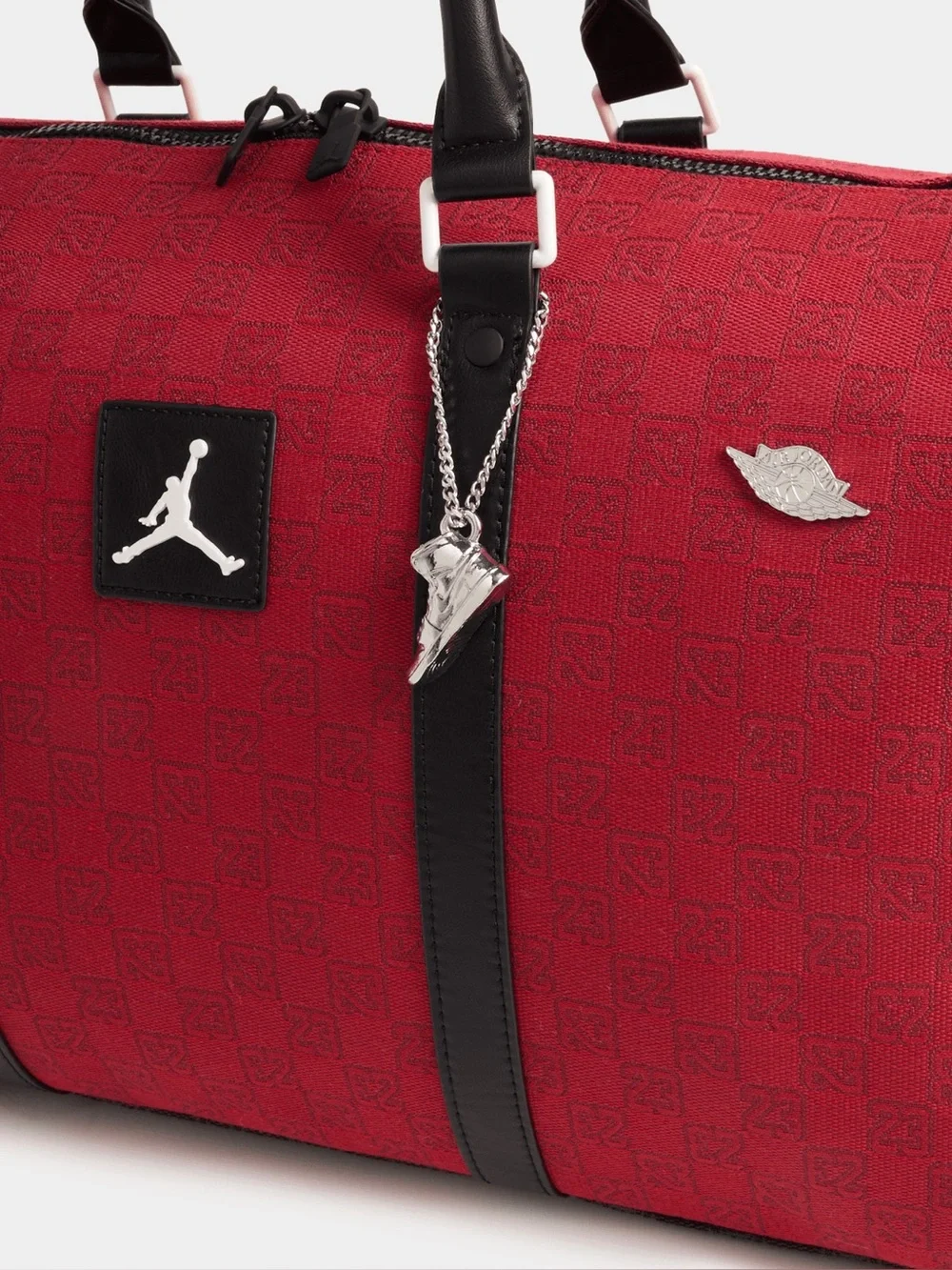 Jordan Monogram Duffle Bag Large in Varsity Red and Black NIKE